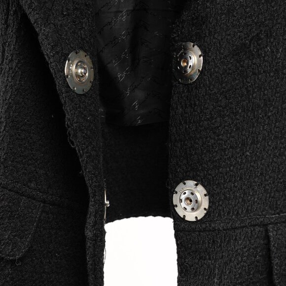 Fendi Vintage Shawl Collar Blazer in Black Textured Wool - Picture 7 of 10